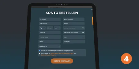 Locowin-Registrierungsprozess Schritt vier