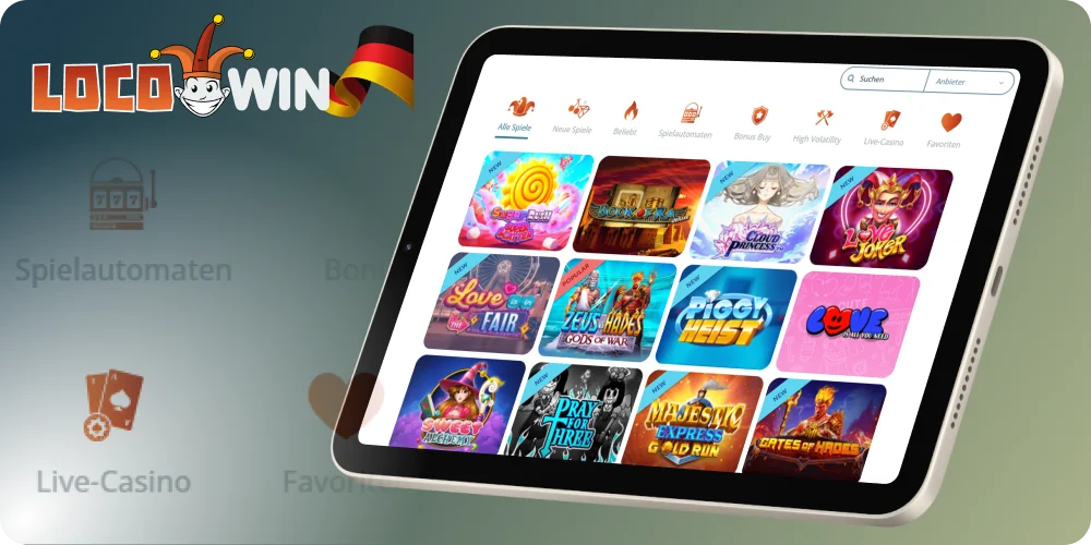 Casino-Spielauswahl Locowin Deutschland